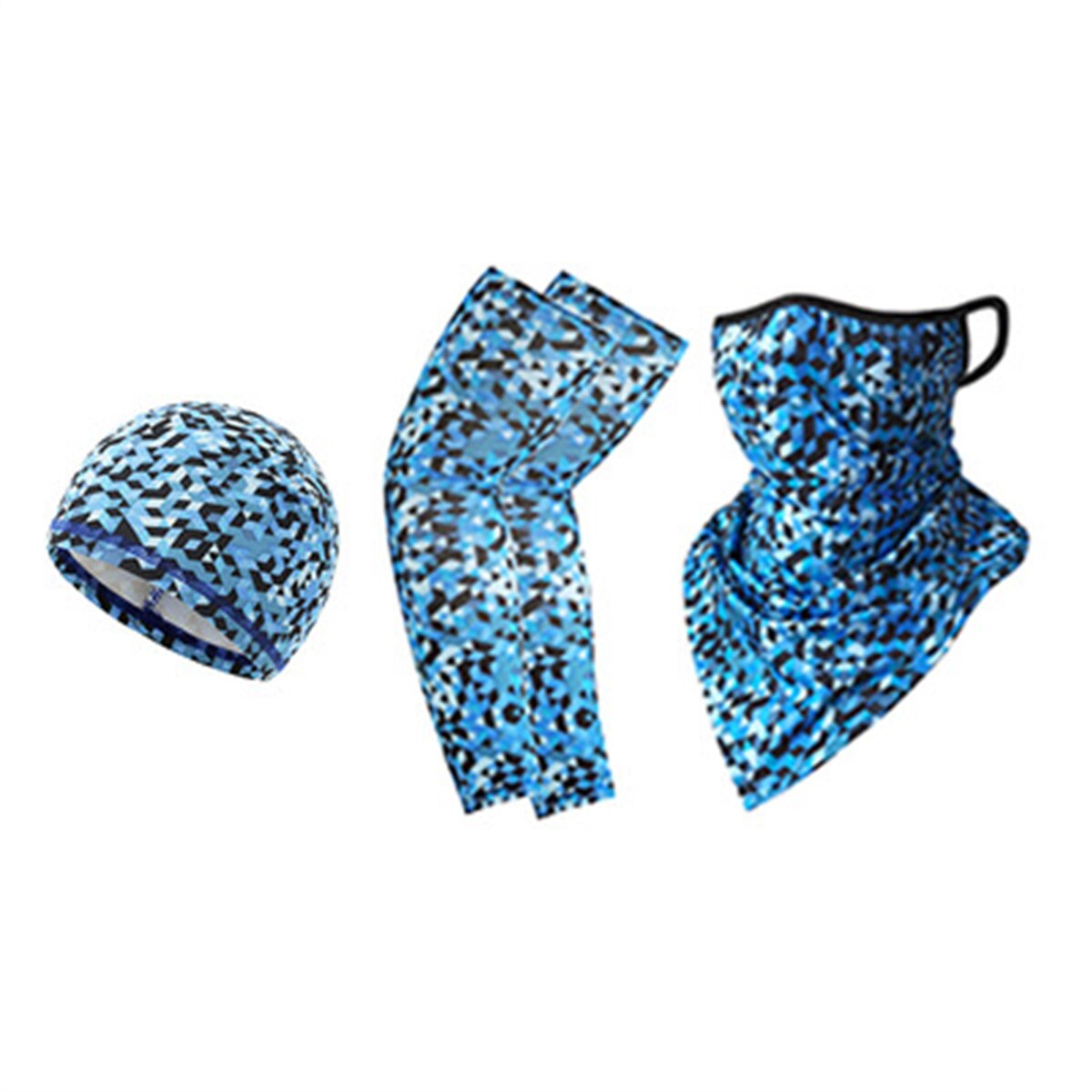 3PCS Sun Protection Outdoor Sports Riding Cap Scarf Sleeve Set Multiway Bandana Men Women Climbing Hiking Fishing Headscarf: 14