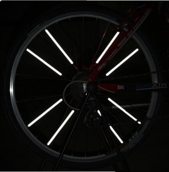 12 sztuk rowerów odblaskowe koła naklejki taśmój górskie szprychy rowerowe Mtb naklejki reflektor Fixie rowerowa folia odblaskowa