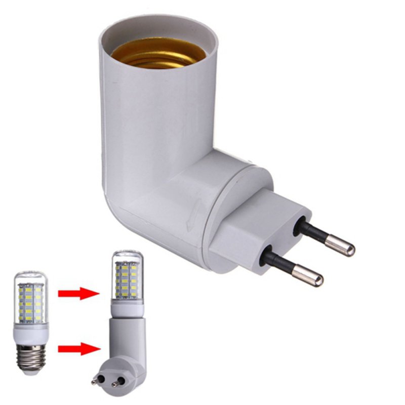 PBT PP Naar E27 Base LED Licht Lamp Houder Lamp Adapter Converter Socket EU plug naar E27