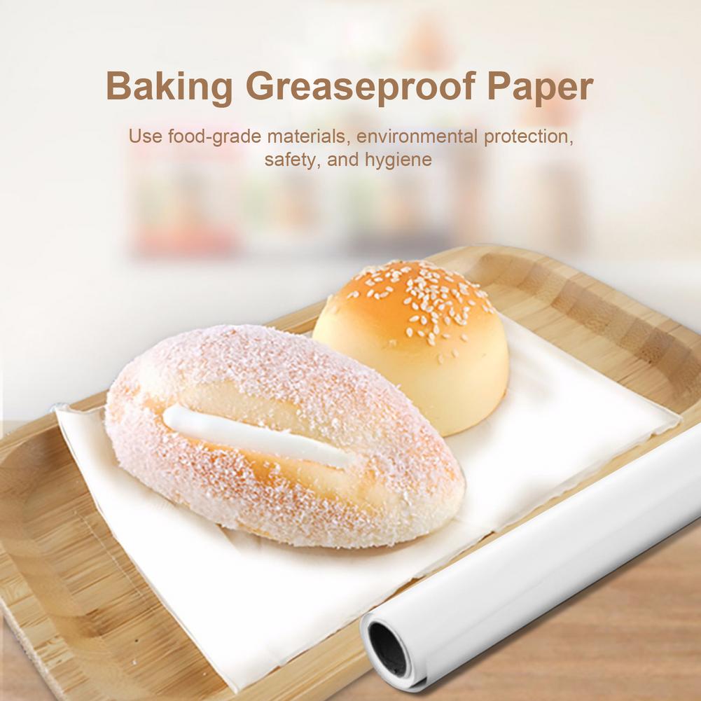 1 rouleau de papier ciré de alimentaire, papier gras d&#39;emballage pour pain, bonbons, gâteaux, hamburgers, frites, papier huileux, outils de cuisson