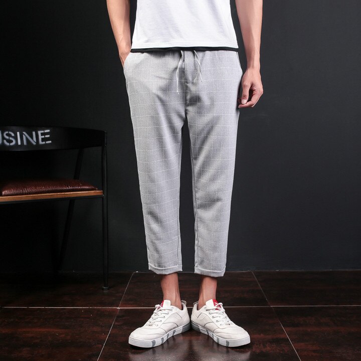 Zomer Harem Jogger Broek Mannen Toevallige Slanke Rooster Zakelijke Mannen Broek: Chinese Size M / light grey