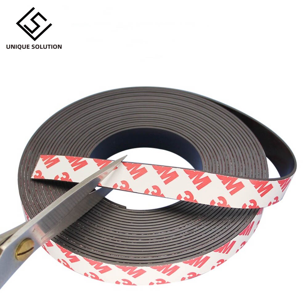 1 meter 10*1.5 15*1.5 20*1.5 20*2mm selvklebende fleksibel myk magnetisk stripe gummimagnetbåndbredde 10mm/15mm/30mm