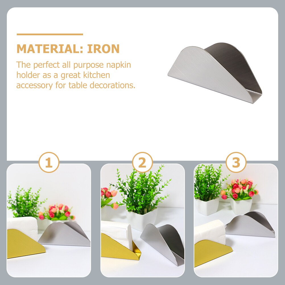 Driehoek Metalen Servethouder Restaurant Servethouder Desktop Servet Organizer