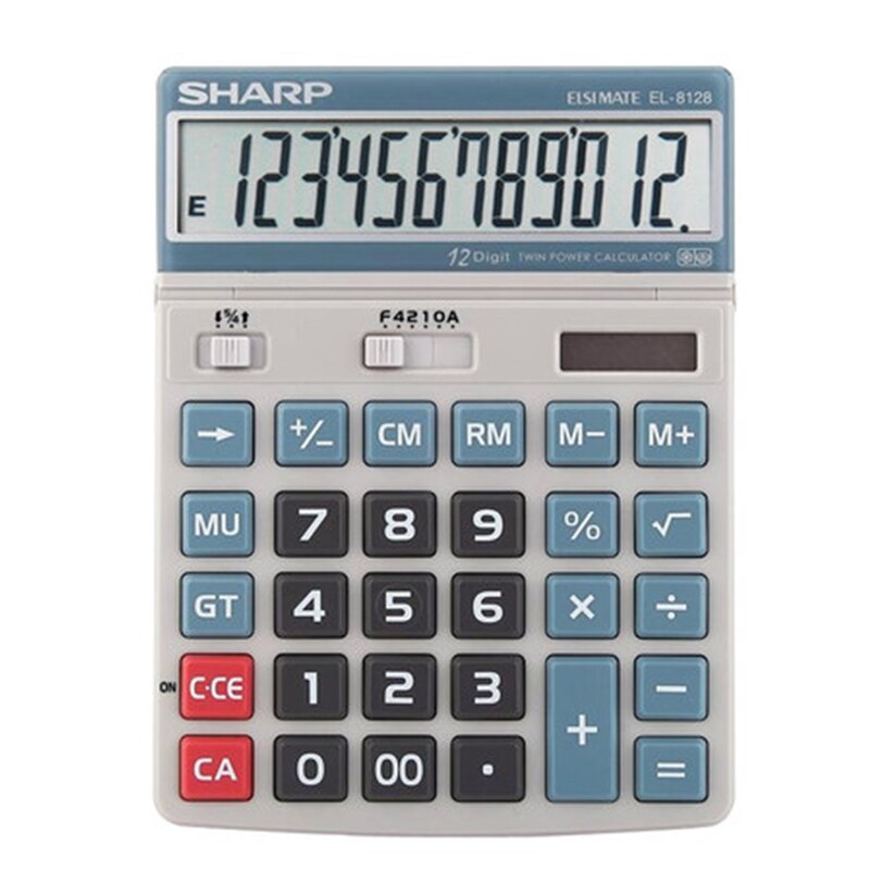 Sharp EL-8128 Financial Office Computer Large Screen Large Keyboard Adjustable Display Calculator