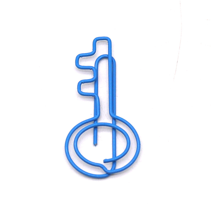 Key Shape Binder Metal Color Paper Clip Office Accessories Folder Office Stationery Paper Material Paper Clips Binding Supplies: PURPLE