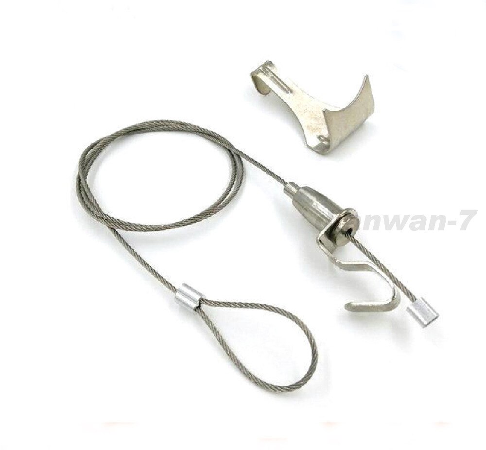 2pcs Exhibition Art Hanging System Wire Cable Ceiling Hook 2 Hooks Picture Hangers Wire 2hook Woodworking