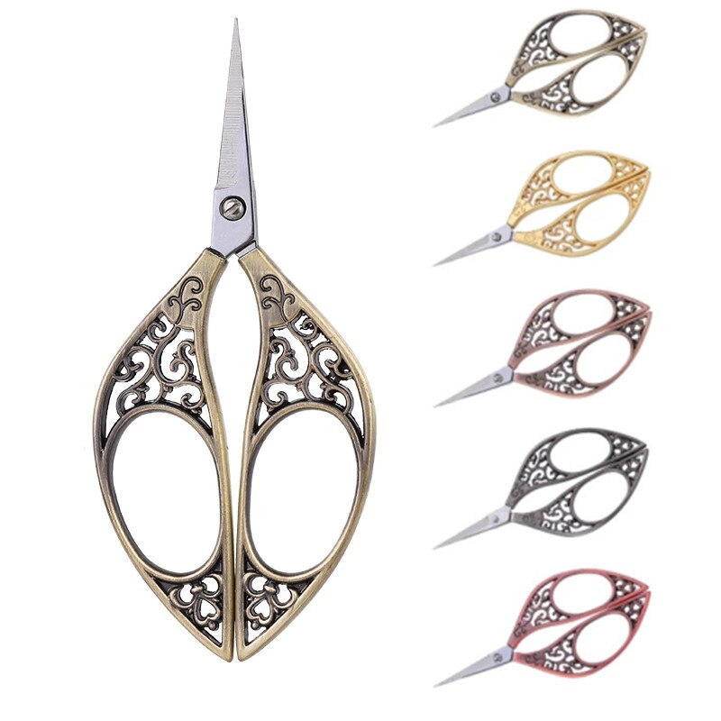 Tijeras de sastre Vintage de acero inoxidable, herramienta de corte de tela para puntada, clásica, antigua, bordada, artesanía
