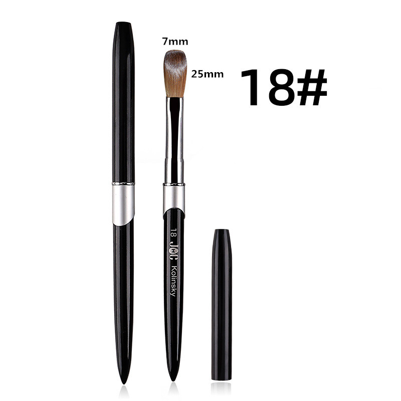 1PC Pędzel do paznokci akrylowych Kolinsky Sable Pędzel do akrylu UV Gel Carving Pen Brush Liquid Powder DIY Nail Drawing
