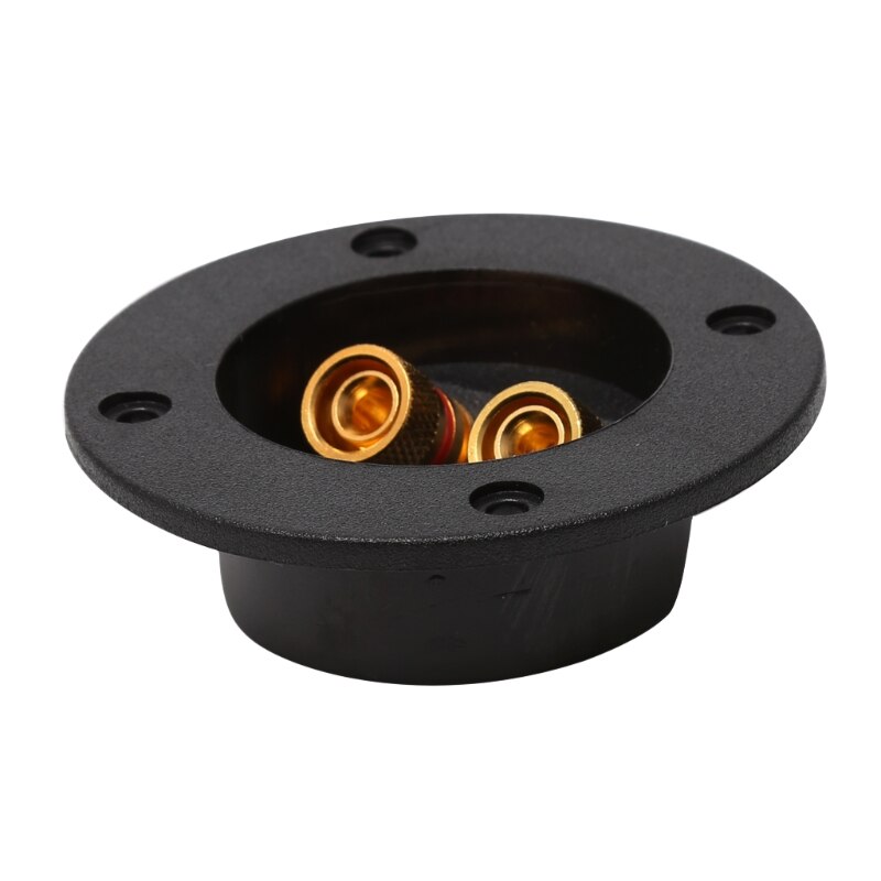 Terminal de caja de altavoz estéreo para coche, Conector de copa de resorte redondo, Conector de Subwoofer, ,