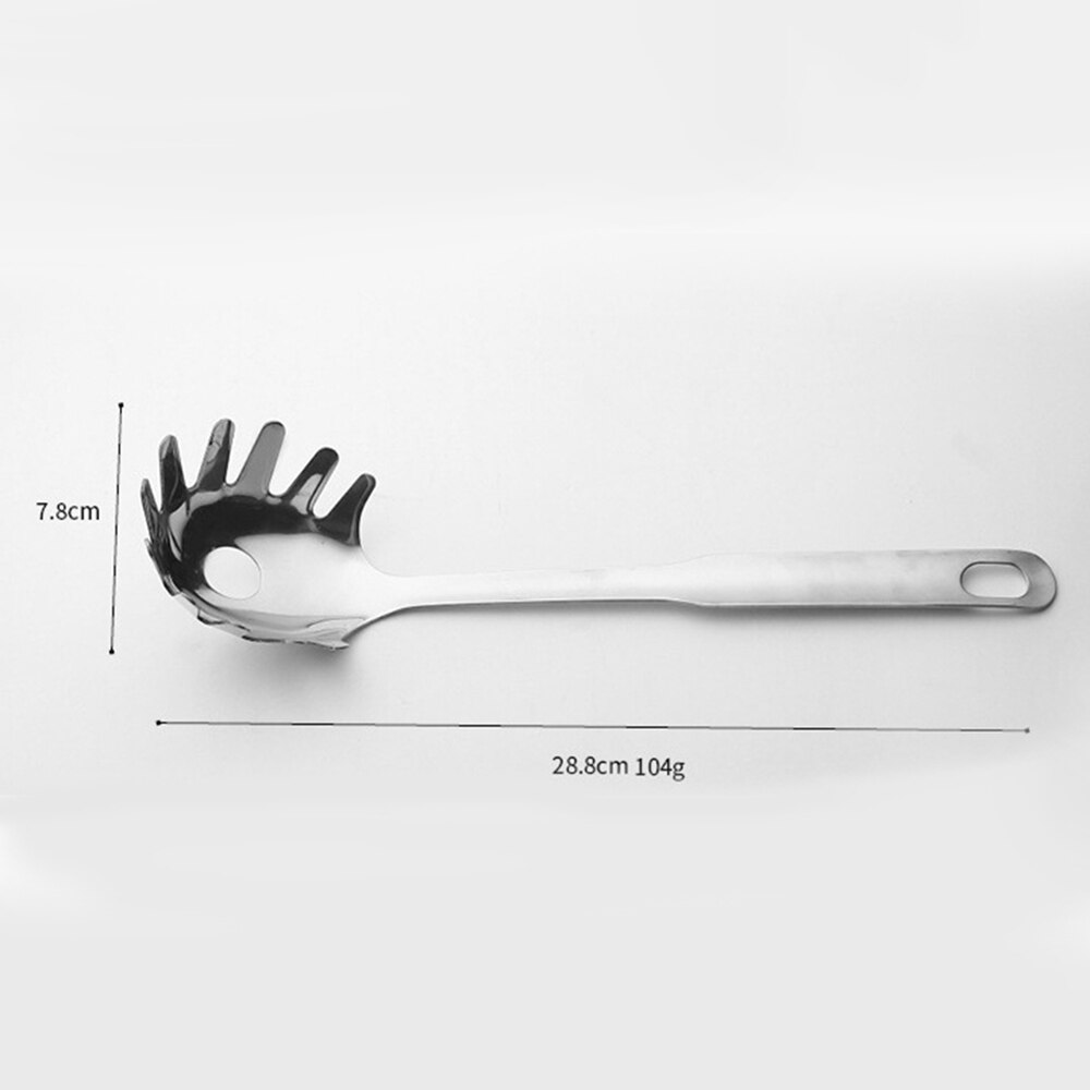 Stainless Steel Noodles Pasta Server Long Handle Pasta Fork Spaghetti Spoon Cooking Tool Kitchen Accessories