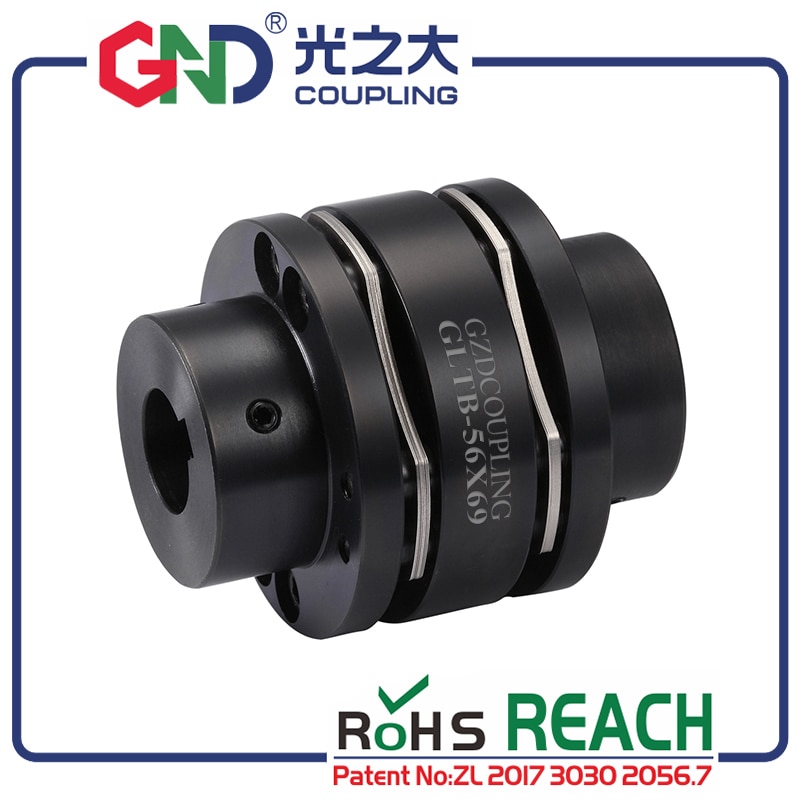 Steel coupling 45# flexible 8 screws double diaphragms zero backlash key nut fit for step motor high rigid coupler