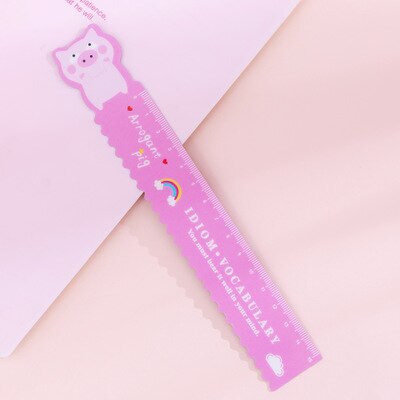 Wavy Line Ruler Elementary Students Cartoon Lovely 15cm Ruler Soft Ruler Stationery School Office Supplies: 1