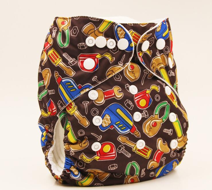 Wasbare babyluierhoes waterdicht cartoon meerdere stijlen babyluiers herbruikbare luiers maat s, m en l verstelbaar: Stijl 4