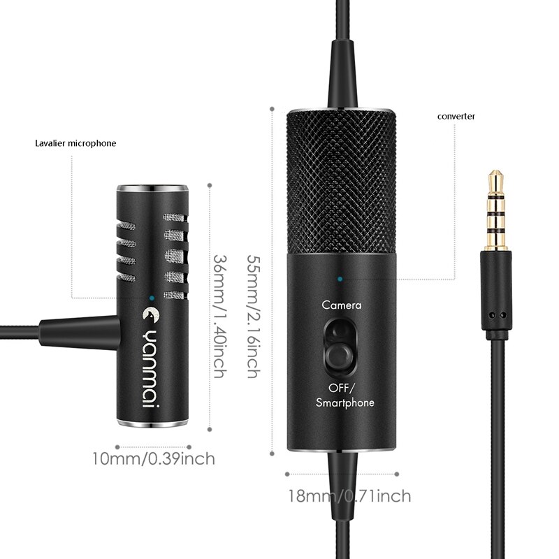 Yanmai – Microphone à condensateur R933S pour enseignement numérique, enregistrement d'interview, caméra de conférence