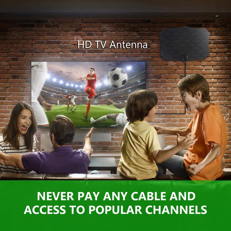 Universele 80 Mijl 25DB Digitale HDTV Indoor TV Antena Versterker Signaal Booster TV Signaal Ontvanger Handig Stabiele