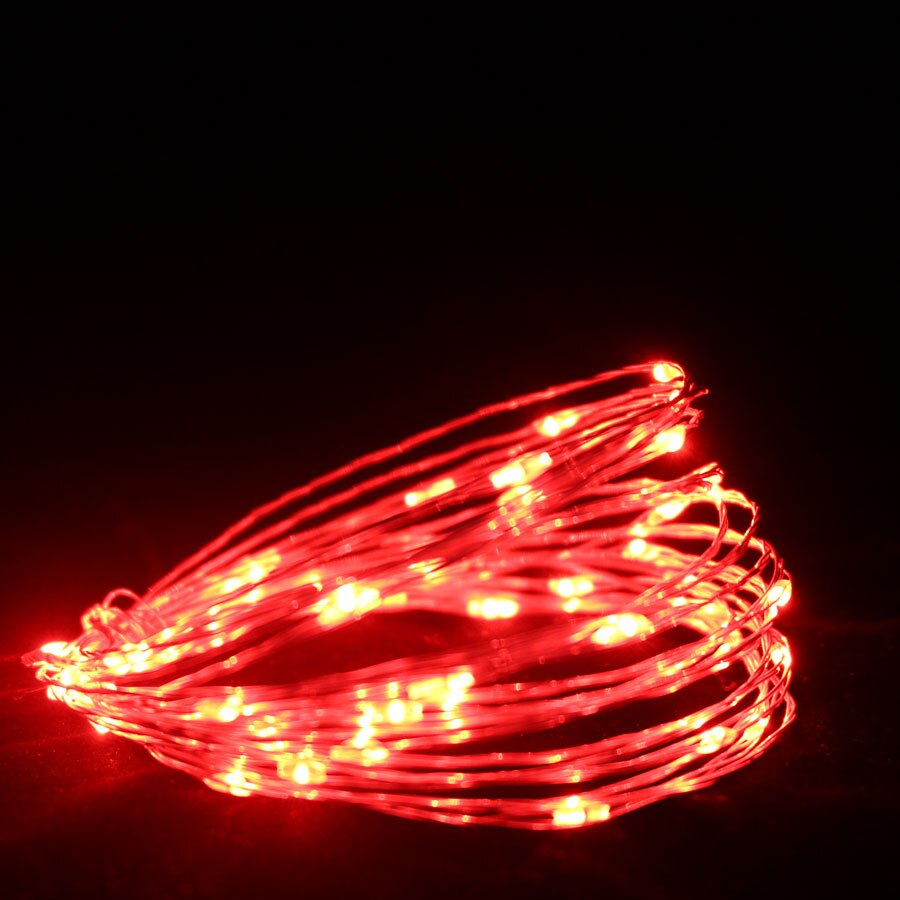 Gebühr Girlande Schnur LED Licht Dekor Weihnachten Außen Dekoration Bunte Gebühr Licht Dekoration 0,75 M 2M Zubehör: rot / 2M 20LED