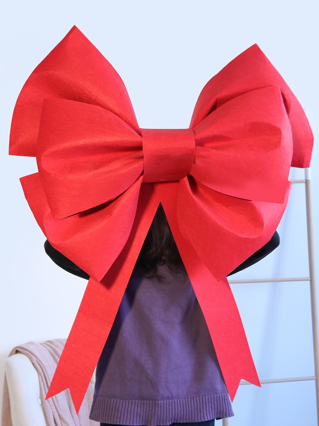 Lazo grande decorativo artesanal, accesorio hecho a mano para puerta de tienda, foto de Navidad, tienda de 4S, coche, boda, , festividades, decoración, lazo grande