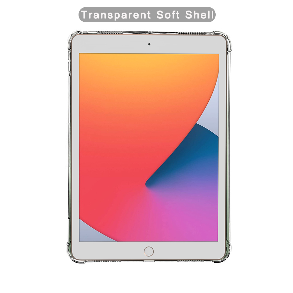 Dla iPad 10.2 2021 etui z klapką dla 2019 2020 7th 8th 9th przypadki magnetyczne dla 10.2 &#39;&#39;A2604 A2270 A2198 inteligentna skórzana okładka Funda: Transparent Shell / iPad 10.2 2019 7th
