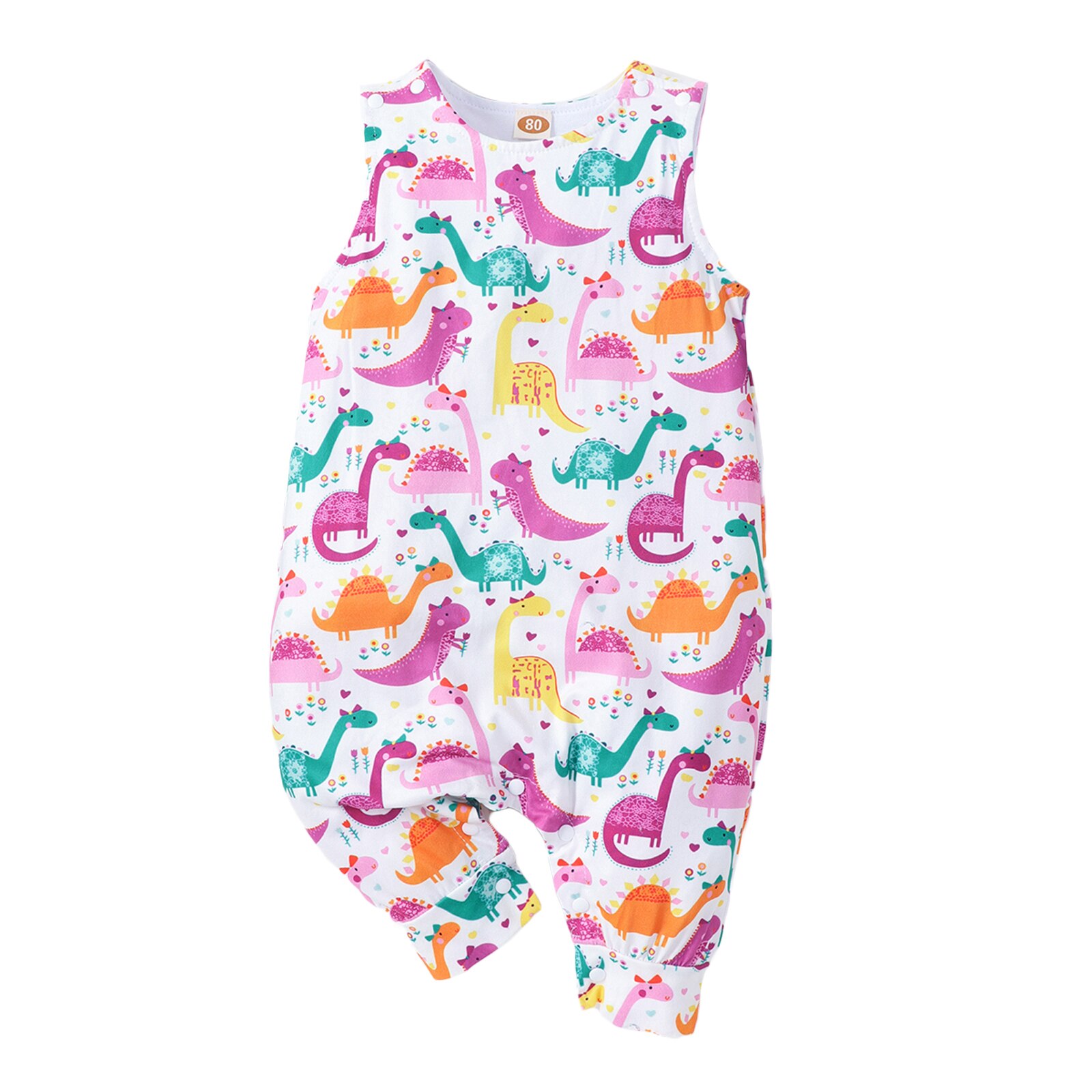 Citgeett Sommer Kleinkind Baby Jungen Mädchen Ärmellose Gesamt Karikatur drucken Strampler lässig Kleidung: A / 18m