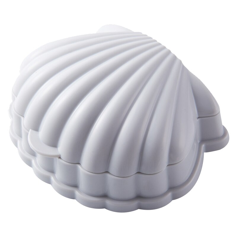Shell-shaped Soap Holder Bathroom Shower Dish Plates Storage Box With Self Draining Soap Dishes for Kitchen Bathroom: grey
