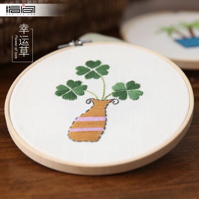 3D Piante Da Fiore di Stoffa FAI DA TE Manuale di Produzione Creativo Ricamo Ricamo A Punto Croce con cornice impostato per I Principianti 8 Stili: E