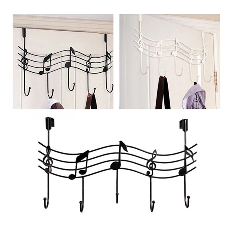 ! Iron Musical Note Gate Hook Strong Wall Hanger Hook Free Nail