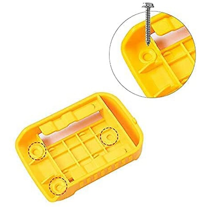 5 Packs Batterij Houder Dock Mounts Voor Dewalt 20V 60V Batterij, wandpaneel Plank Riem Clip Organizer Protector