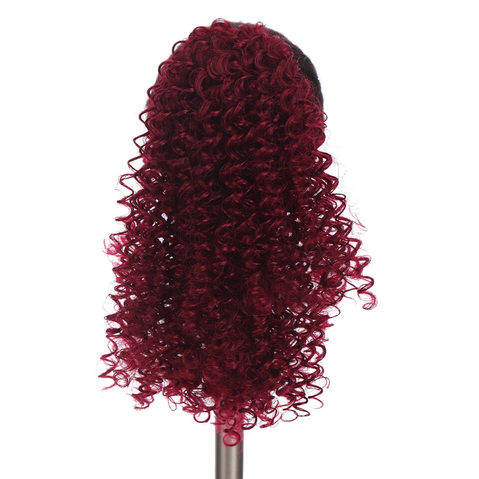 BUQI Drawstring Afro Curly Ponytail Synthetic Hair Bun Chignon Hairpiece For Women Clip in Hair Extension: BUG