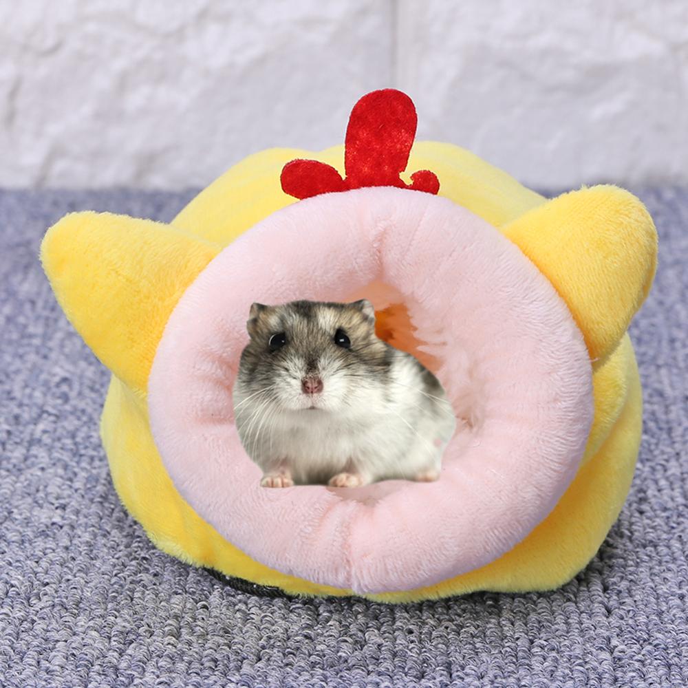 Søt mini kjæledyr sovehus plysj varm hamster seng til marsvin hamster reir reir kennel matt sove senger