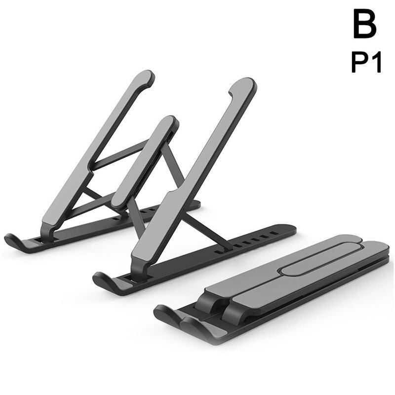 Portable Laptop Stand Foldable Support Base Notebook Air Computer Bracket For Macbook HP Stand Holder Cooling Riser Lapdesk P5K1: pink P1