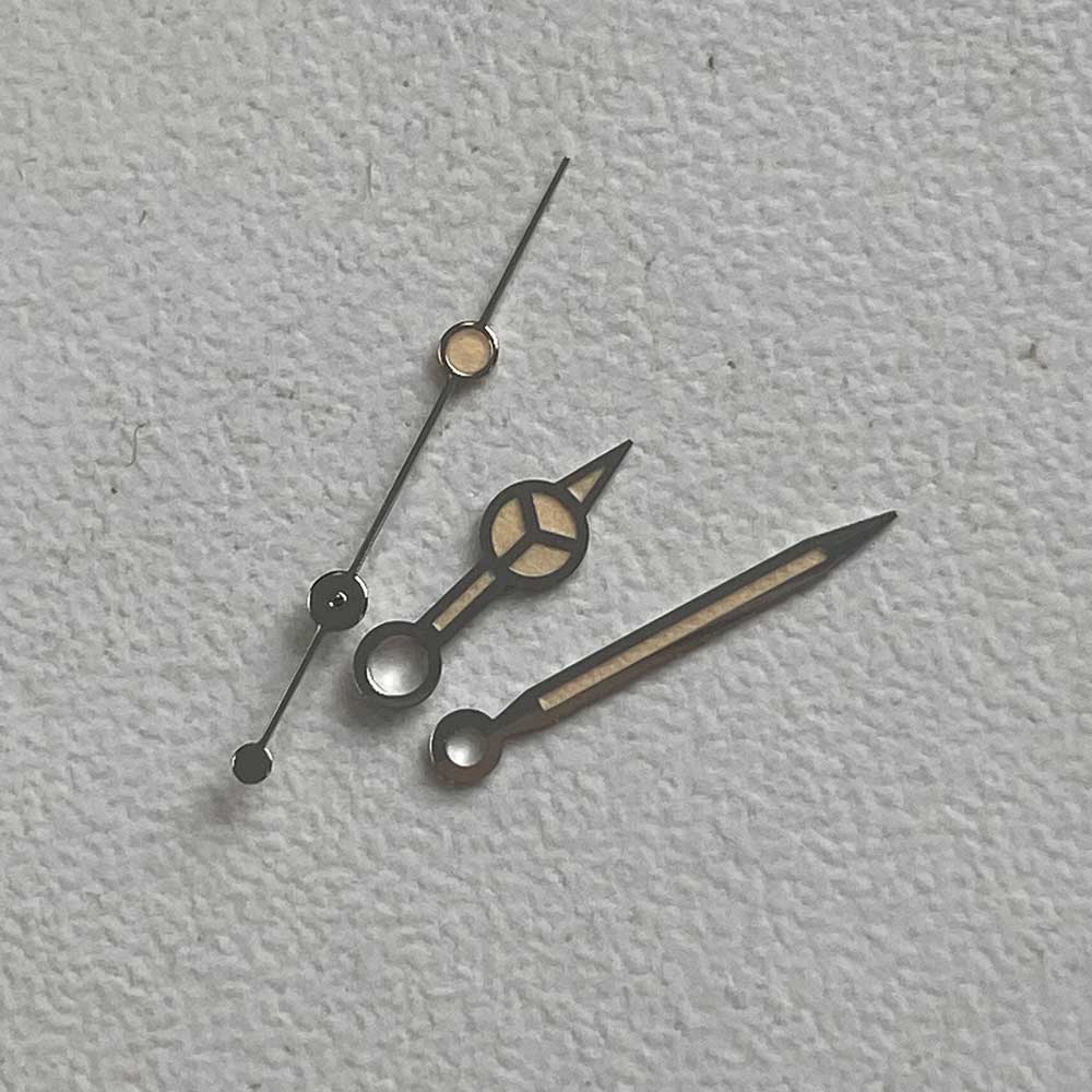 Nh35-accesorios para relojes, aguja de reloj naranja, tres agujas, verde luminoso, apto para nh35/36 y 8215,8200,821A GD3804 2813
