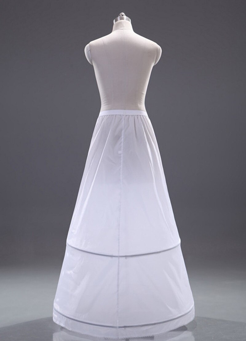 blanc mariée jupons a-ligne 2-cerceau robe de mariée sous-jupe robe formelle Crinoline Stock offre spéciale accessoires de mariage