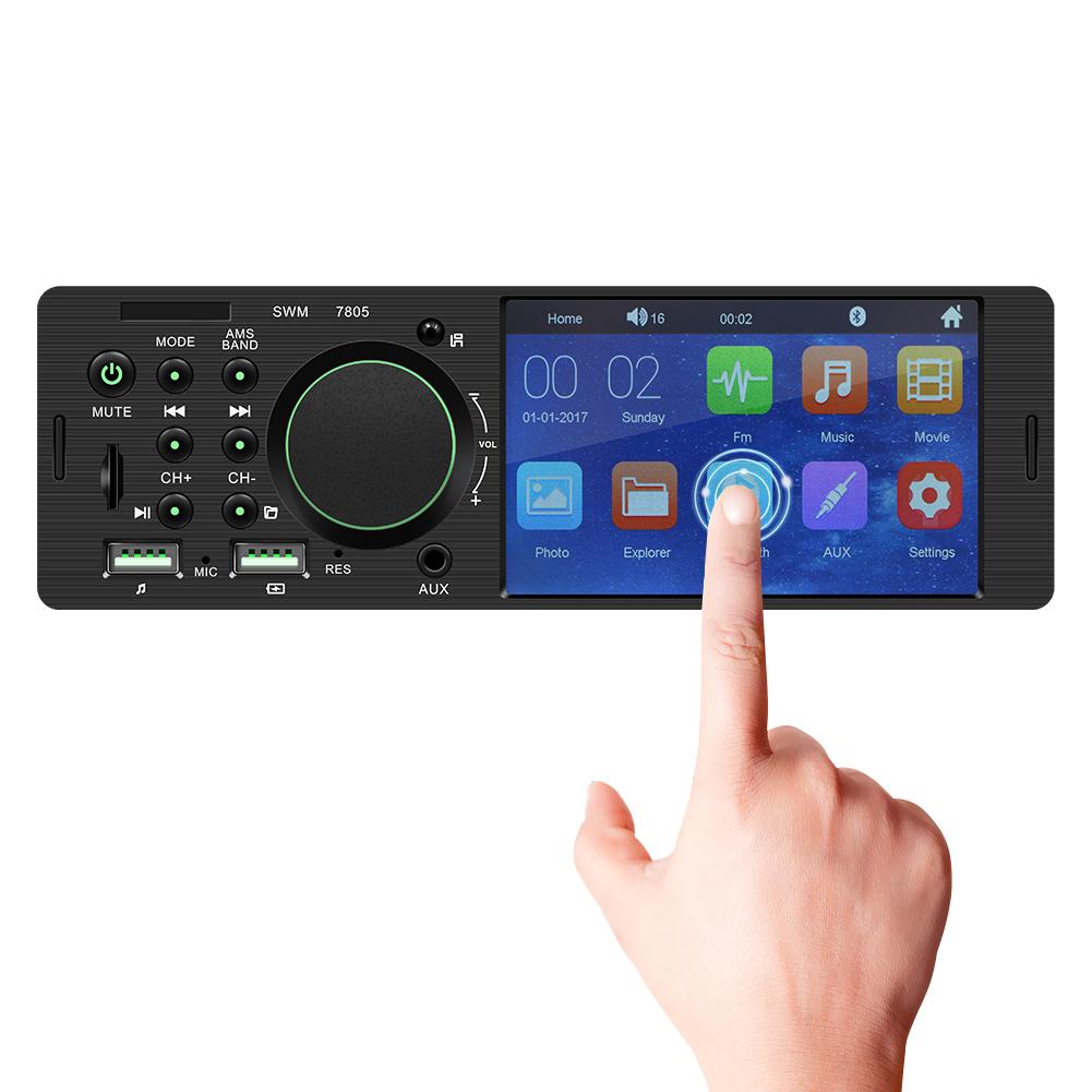 Touch Screen Car Radio 1 Din Bluetooth Audio Video MP5 Player TF USB AUX FM Audio Player Remote Control Car Multimedia Player