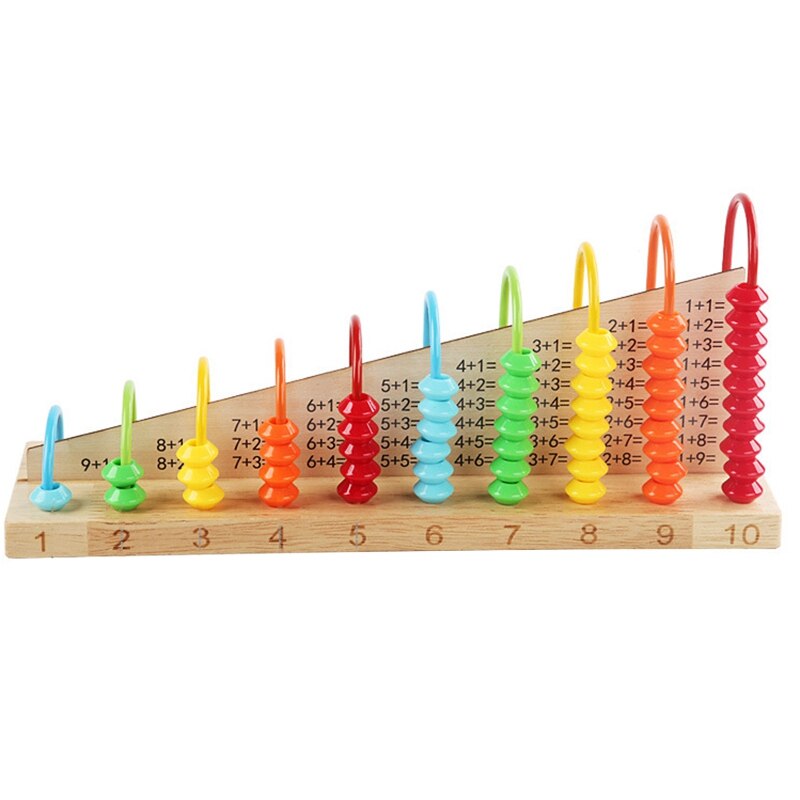 Kids Houten Speelgoed Kind Abacus Tellen Kralen Wiskunde Leren Educatief Speelgoed Voeg & Aftrekken Abacus Speelgoed, Multicolor