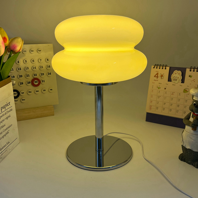 Nattbordlampe til soverom, soppbordlamper til nattbord, dimmbar nattbordlampe til soveromsdekorasjon bordlamper