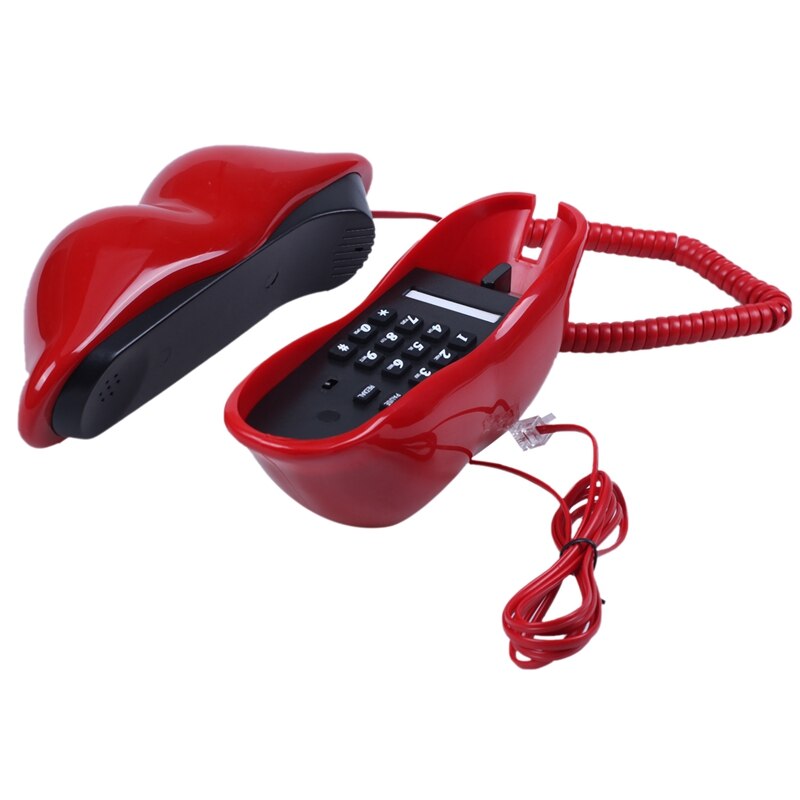 Novelty Sexy Red Mouth Phone with Lipstick by Home Phone Cable: Default Title
