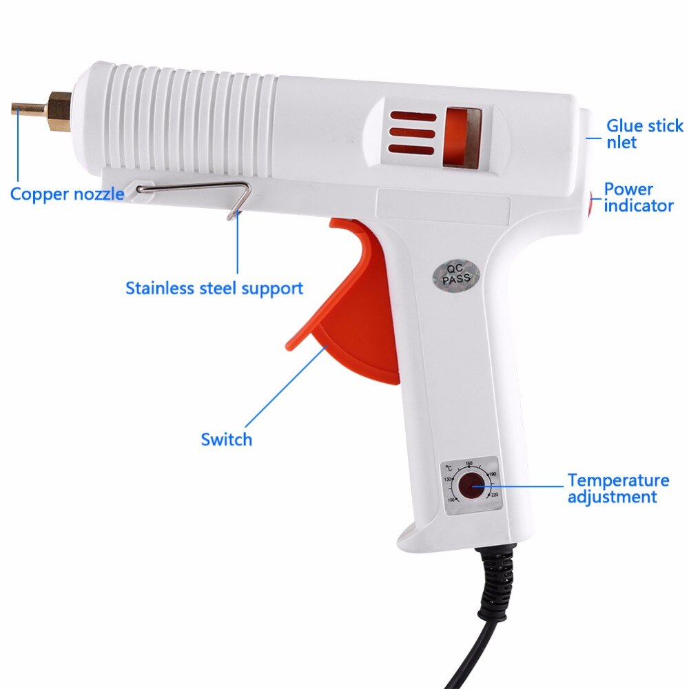 120 W Hot Melt Pistola de Cola Cola Enxerto de Temperatura de Calor Elétrico arma Fit 11mm Bastões de Cola Ferramentas de Reparo Plug AC UE 100-240 V