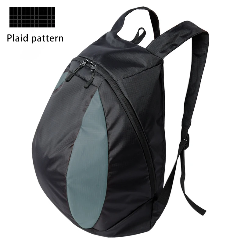 Motortas Outdoor rugzak Motorrijden Helmtas Fitness Basketbal Sneakers Tas Nylon Dunne lichtgewicht rugzak: GRIJS