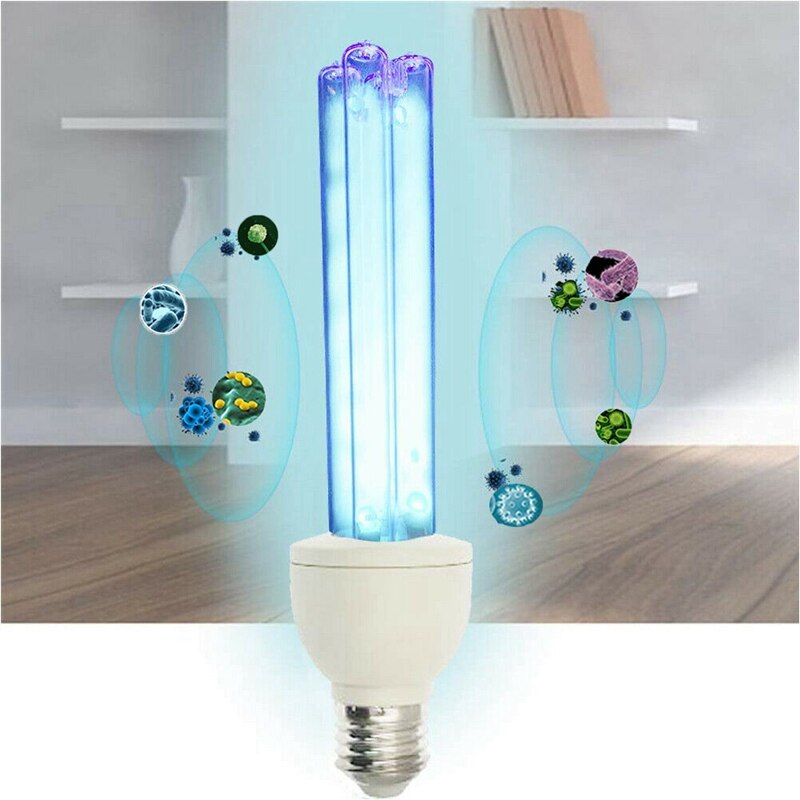 E27 Ultraviolet UV Light Tube Bulb Disinfection Lamp Germicidal Lamp Bulb 15W Ozone UV Lamp 220V