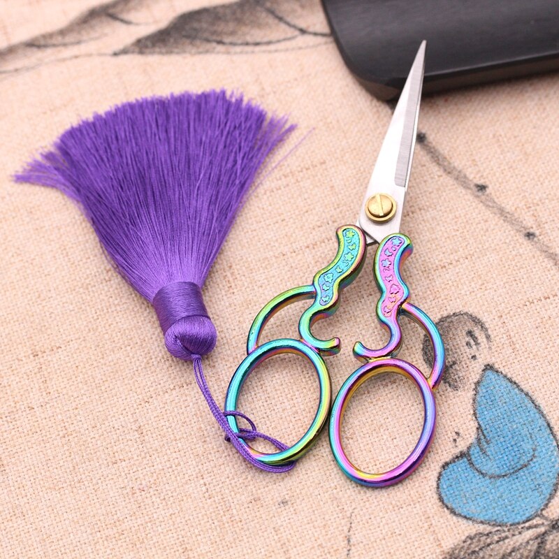 Edelstahl schere stickerei stoff DIY schneiden handwerk kreuz stich Europäischen retro klassische kunst nähen schneiderei zubehör: Q   1PCS