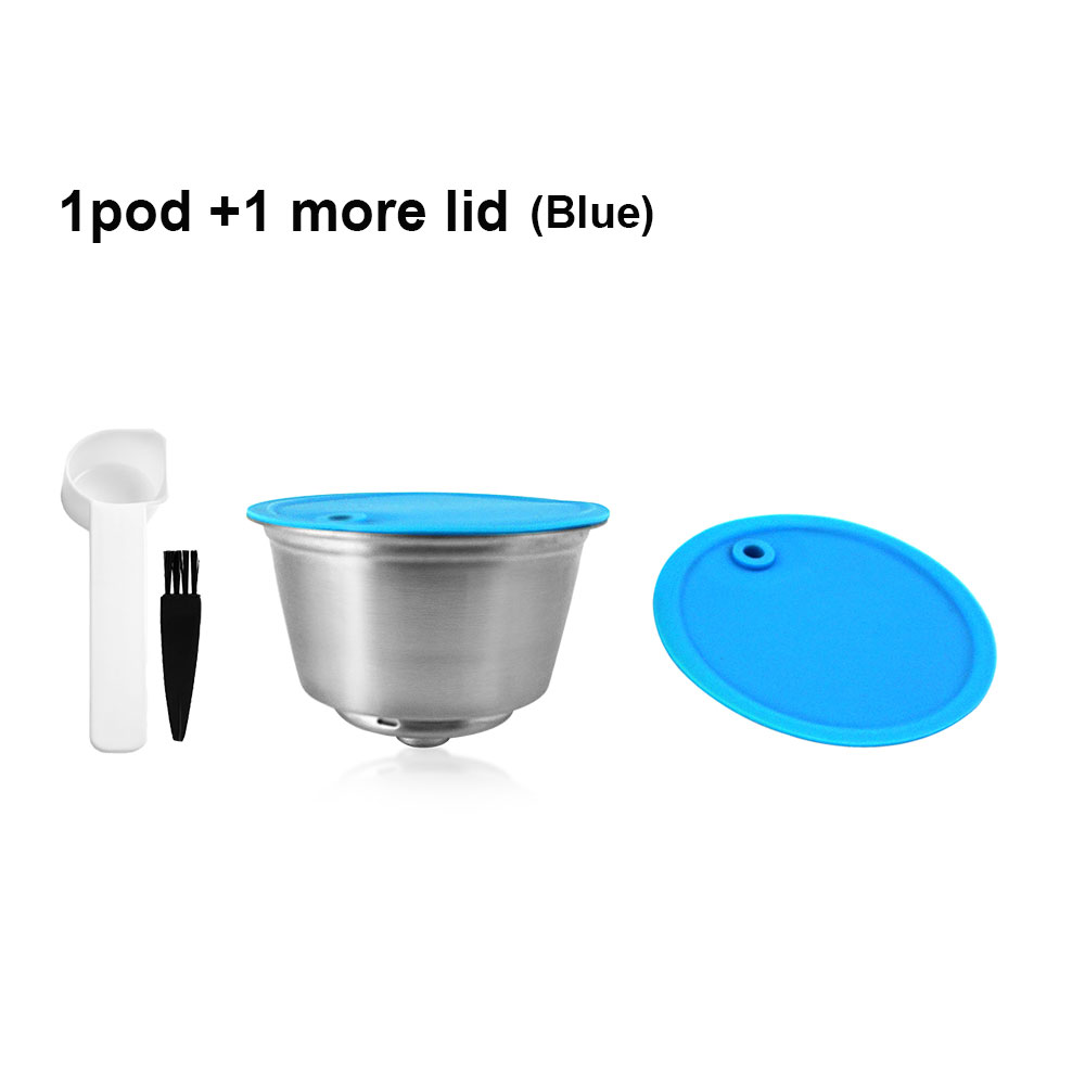 Voor Dolce Gusto Herbruikbare Koffiecapsules Voor Nescafe Picolo Xs Roestvrijstalen Recycle Pod Repuesto Navulbare Koffiefilter: Sky Blue