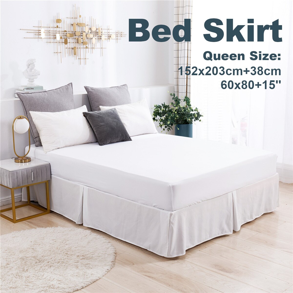 Bed Rok Wrap Rond Elastische Bed Shirts Met Bed Oppervlak Twin/Volledige/King/Queen Size Bed Rok sprei Op Het Bed Hoeslaken