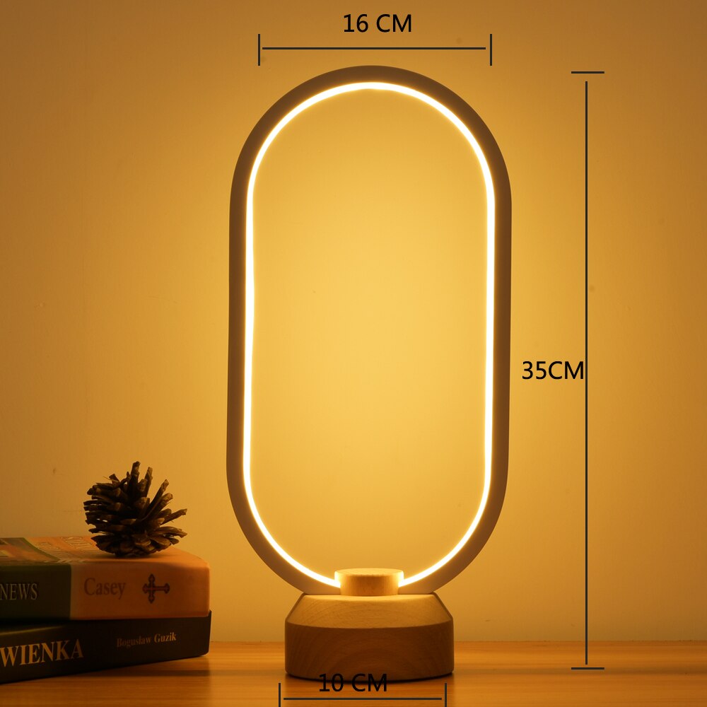 Heng balance lampe lampe à LED magnétique maison Table veilleuse interrupteur à billes magnétique lumières décor à la maison veilleuse goutte: Ellipse-Normal