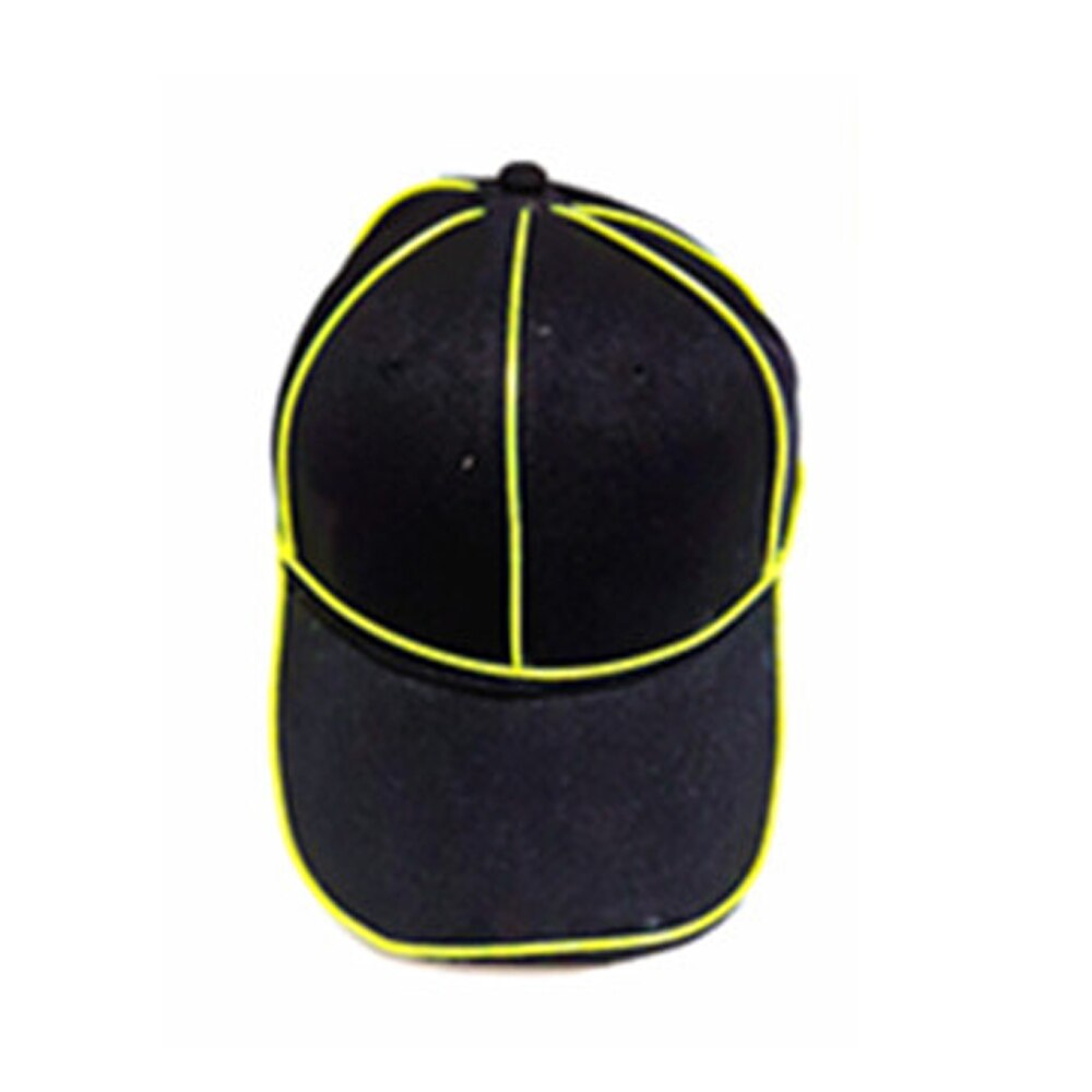 Brilho Chapéu Legal LEVOU o Chapéu Do Partido Cap Luminosa Neon Traje Do Partido DJ Fluorescente do DIODO EMISSOR de Luz BAR Performances de Dança Festa de Carnaval adereços: Amarelo