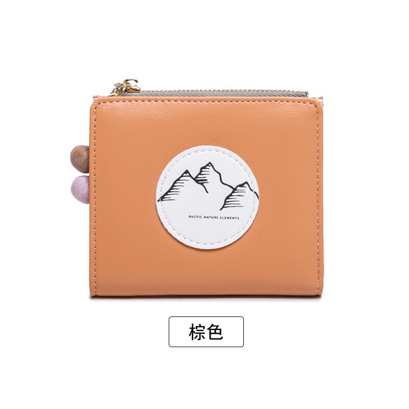 Zählungen Leder Waren * Brieftasche frauen Kurze Koreanisch-stil Nette Hipster Zwei Falten Mini Brieftasche Studenten Brieftasche