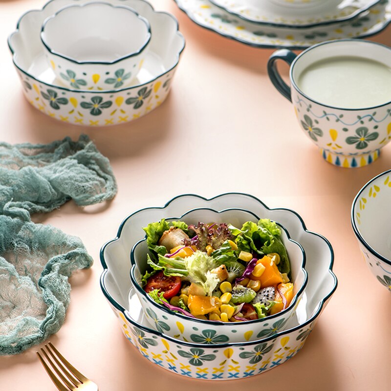 Dinner Full Tableware Of Plates Luxury Serving European Style Dishes And Plates Sets Kitchen Vajilla Completa De Platos Plates