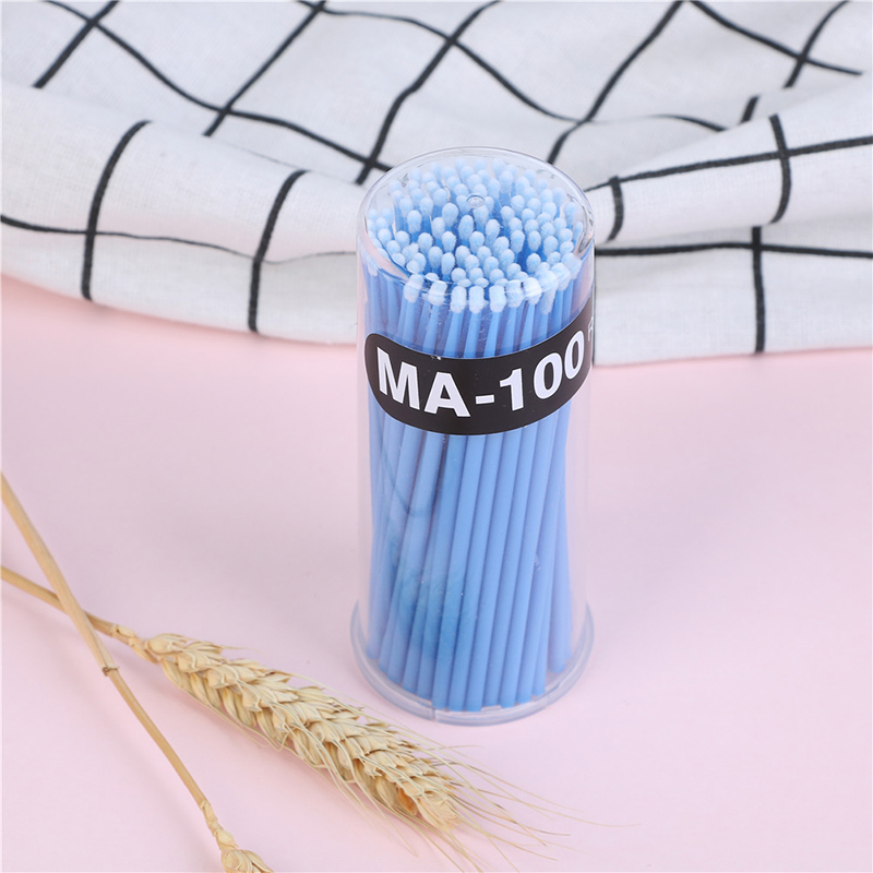 100 Stks/pak Wattenstaafje Microbrushes Wimper Extension Duurzaam Micro Individuele Applicators Wattenstaafje Wegwerp Make-Up Kwasten