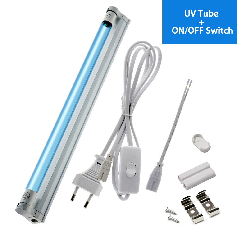 Uv Keimtötende Licht T5 / T8 Quarz Rohr 8W 15W UVC Sterilisator Töten Staub Milbe UV Bakterizide Lampe für Schlafzimmer Krankenhaus: ON-OFF Switch / T8 Tube - 15W