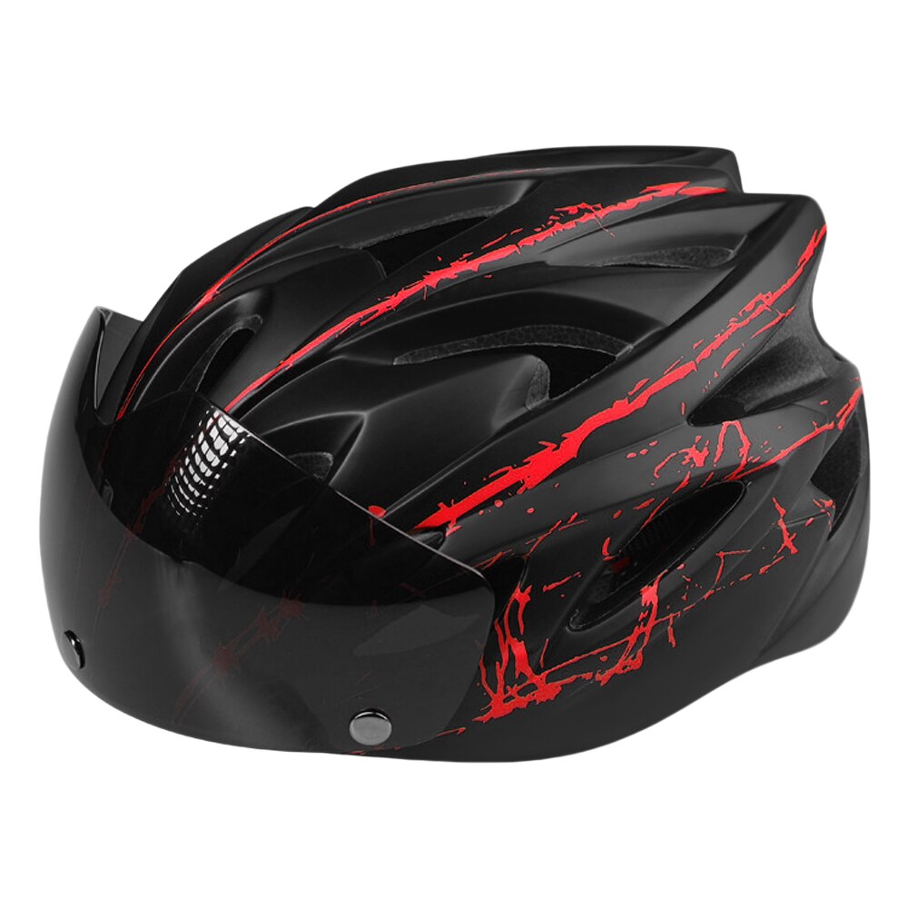Casco de ciclismo con gafas magnéticas desmontables, luz LED para bicicleta de montaña, cascos de bicicleta, casco Protector de seguridad, Ventilación de 18