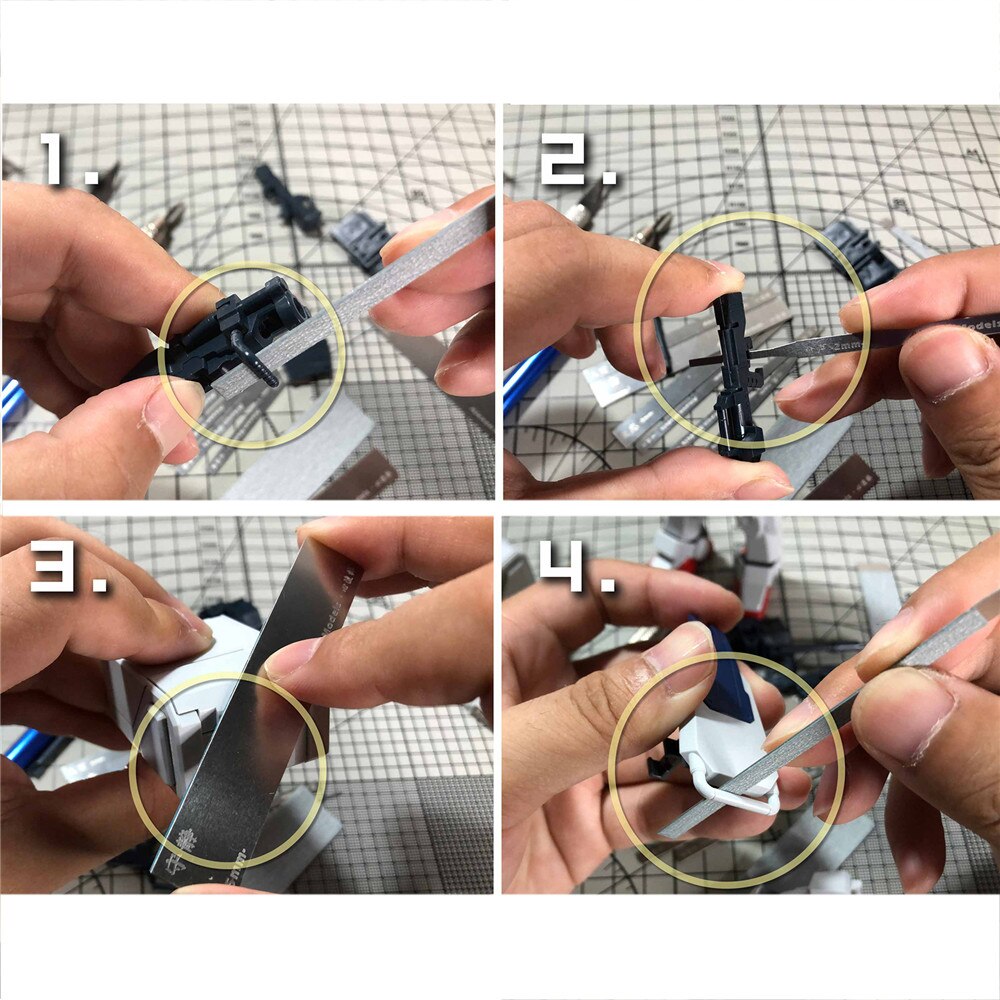 10 in 1 Stainless Steel Model Grinding Stick File Set Craft Tools For Alexen AJ0069 Model